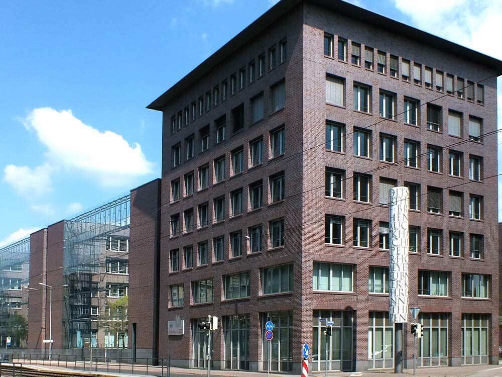 Blick auf das Haus des Buches Leipzig