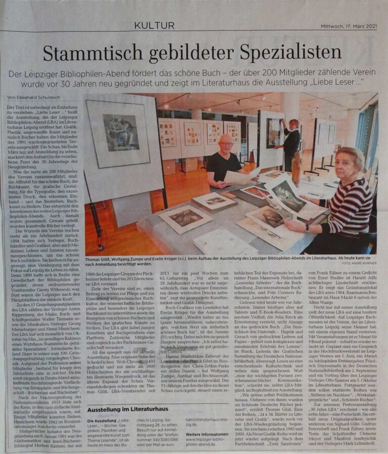 Zeitungsausschnitt des Presseartikels